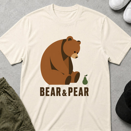 Cool Teds Teddy-Bear Bear & Pear T-Shirt Natural / S