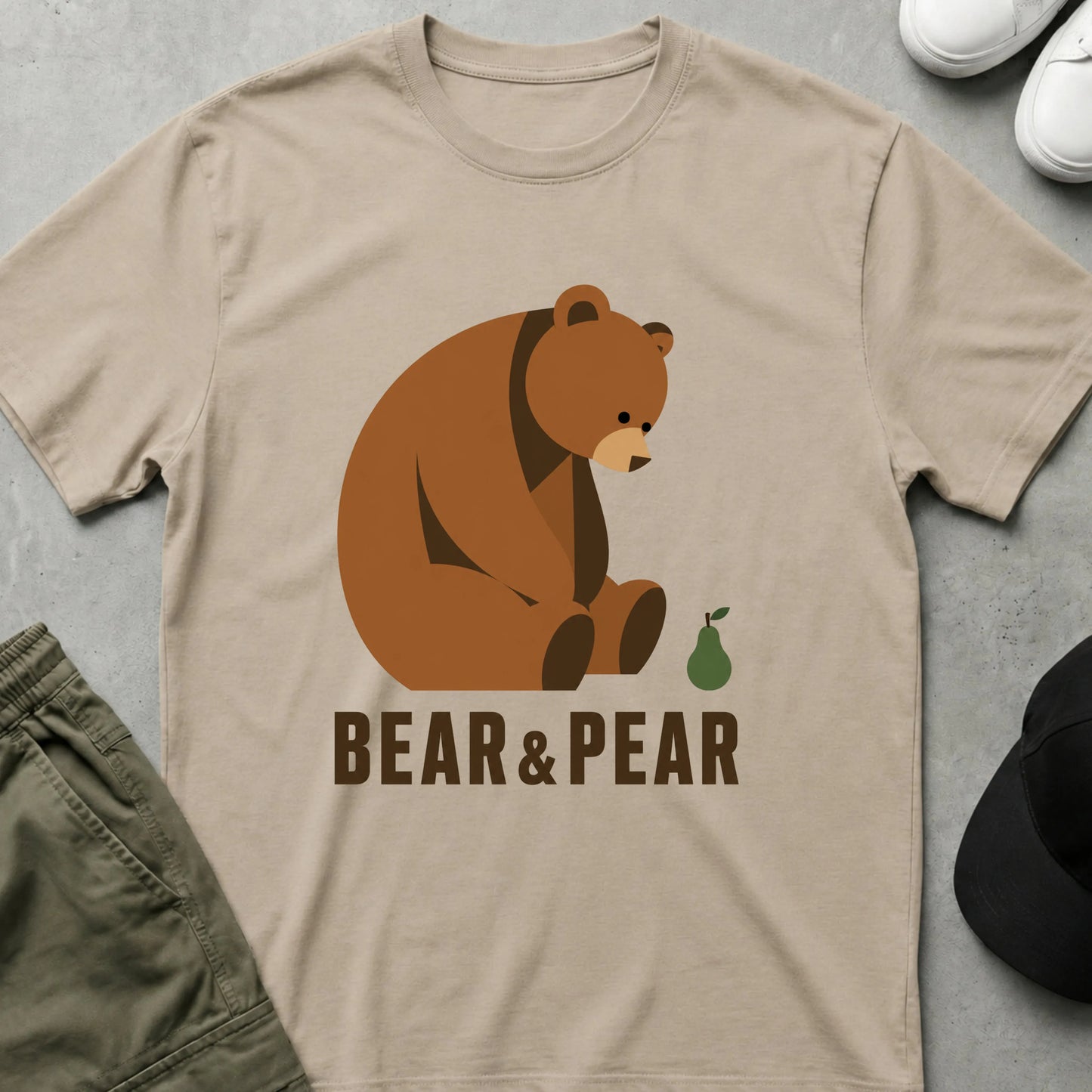 Cool Teds Teddy-Bear Bear & Pear T-Shirt Sand / S