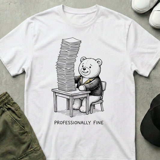 Cool Teds Teddy-Bear Work Face T-Shirt White / S