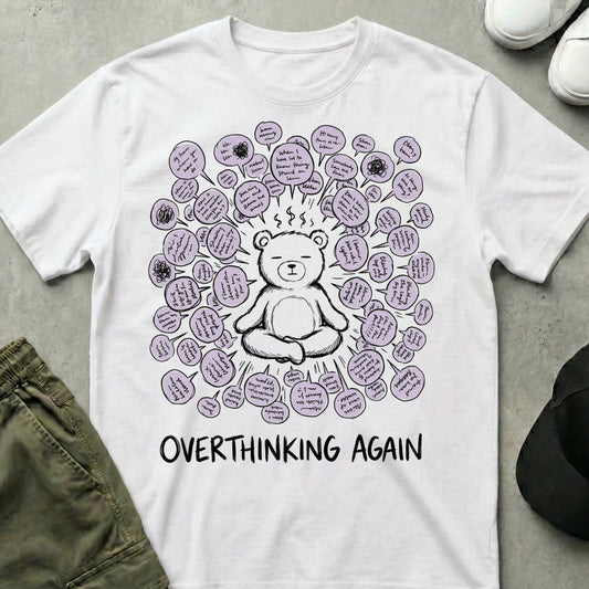 Cool Teds Teddy-Bear The Overthinker T-Shirt White / S