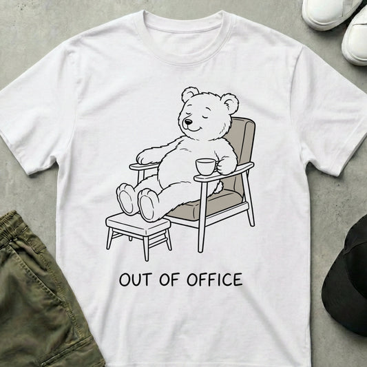 Cool Teds Teddy-Bear Logged Off T-Shirt White / S