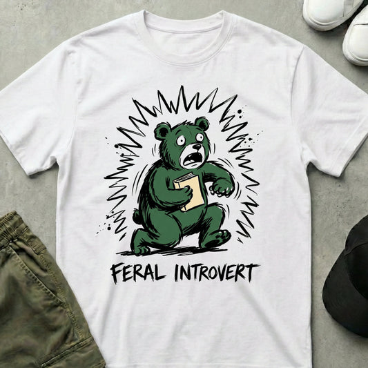 Cool Teds Teddy-Bear Wild Introvert T-shirt White / S