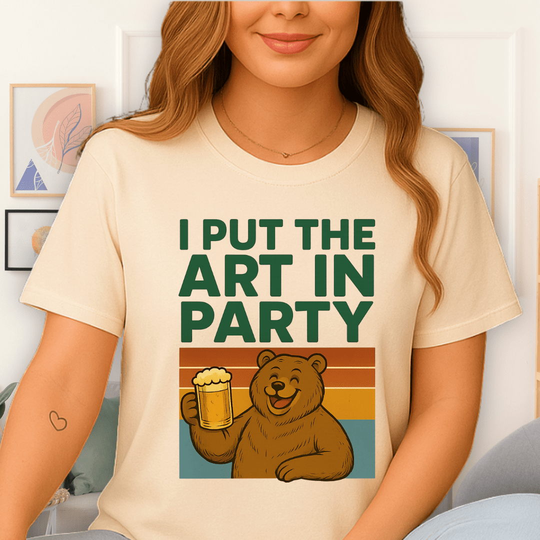 Cool Teds Teddy-Bear Party Bear T-Shirt Natural / S