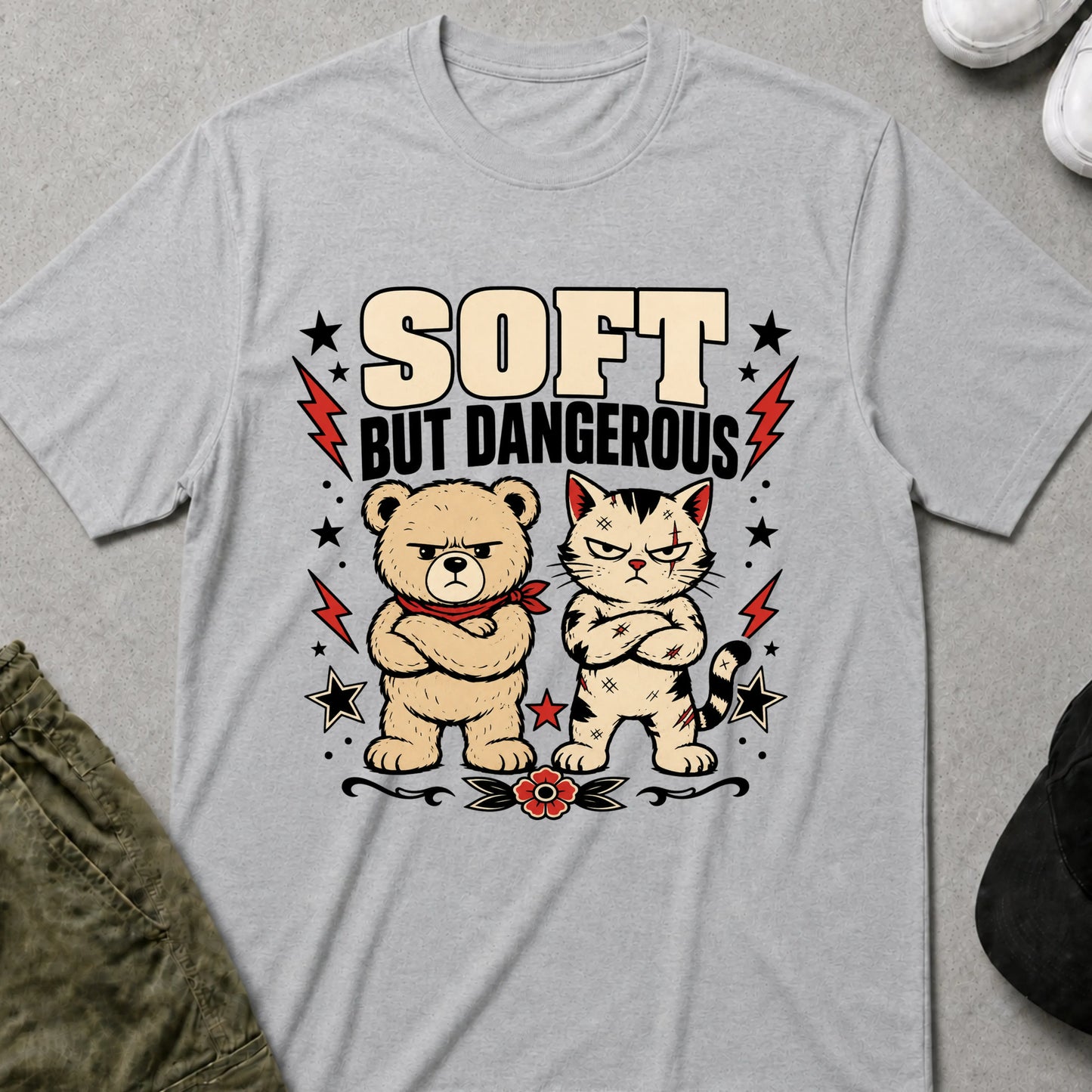 Soft and Dangerous T-Shirt Sport Grey