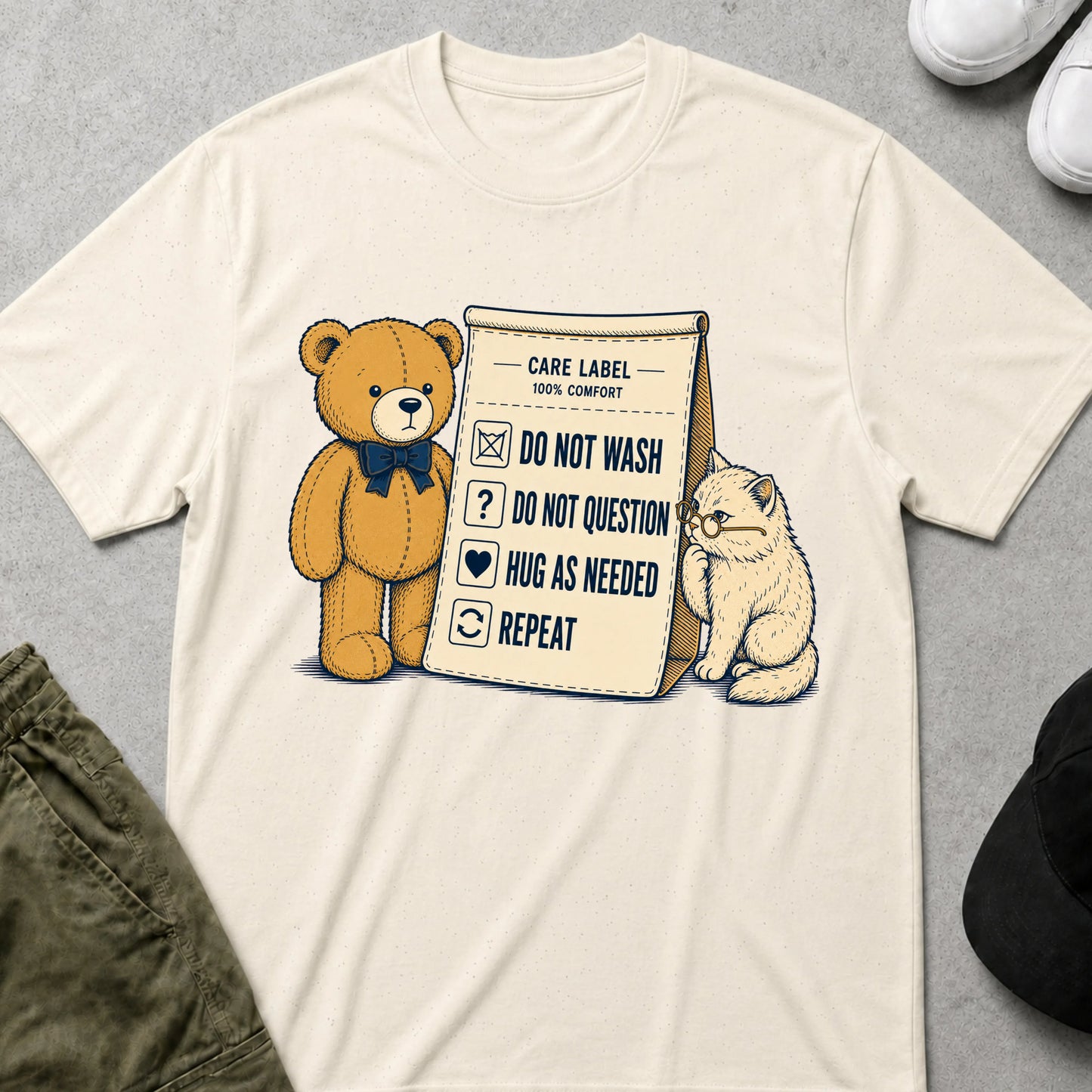 Care Label T-Shirt Natural