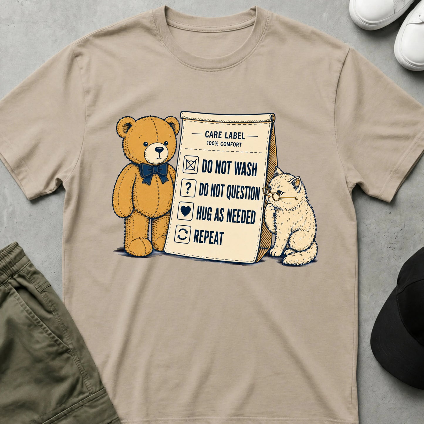 Care Label T-Shirt Sand