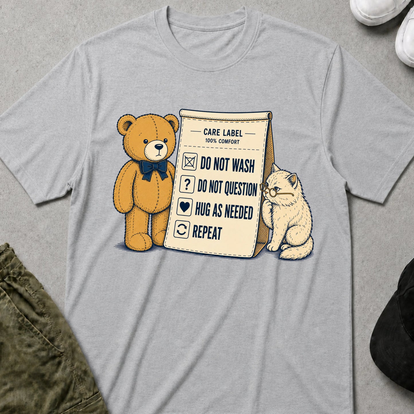 Care Label T-Shirt Sport Grey