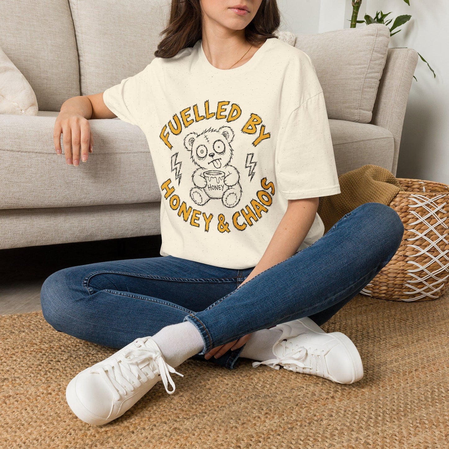 Printify Teddy-Bear Fueled T-Shirt