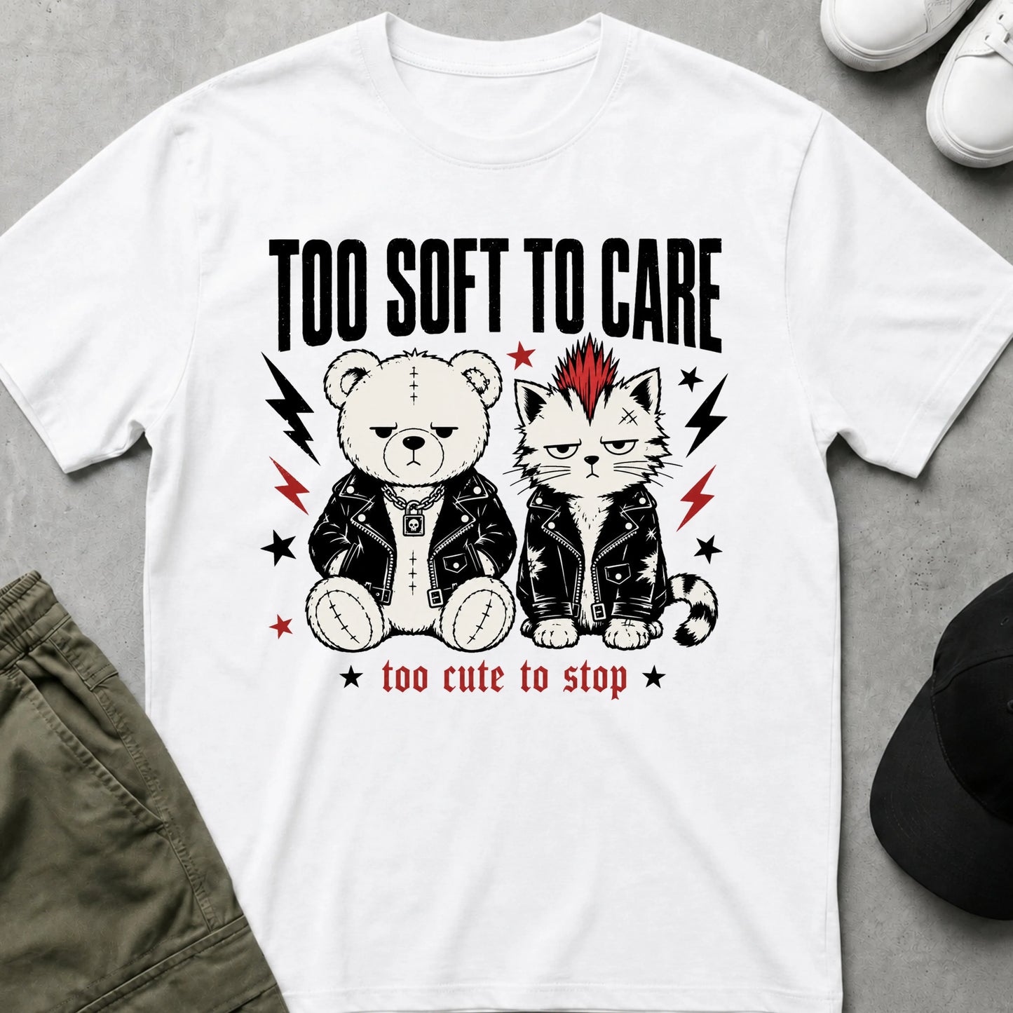 Too Cute to Stop T-Shirt White