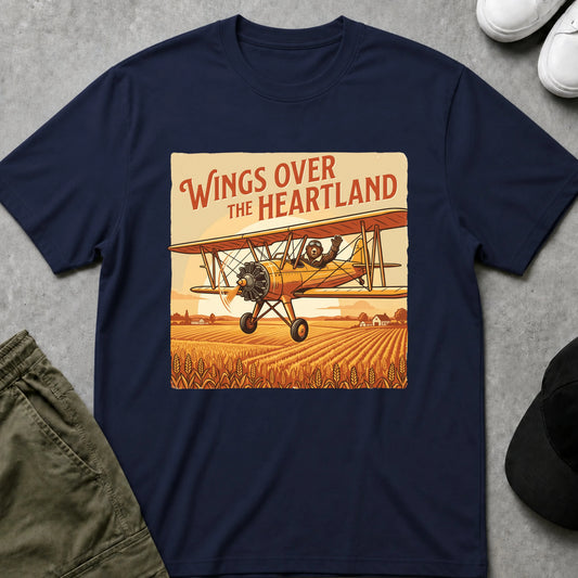 Cool Teds Teddy-Bear Pioneer Pilot T-Shirt Navy / S