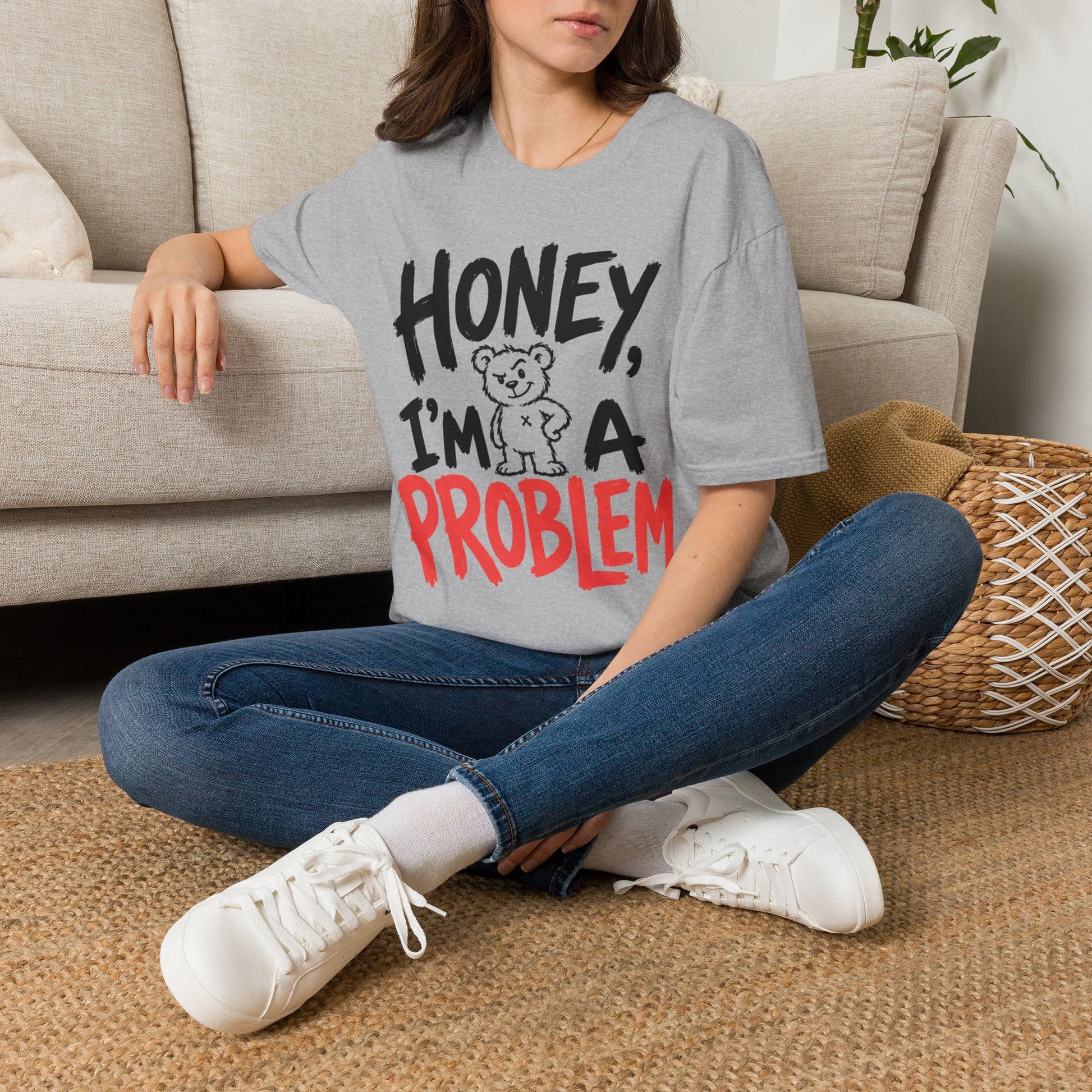 Printify Teddy-Bear I'm a Problem T-Shirt