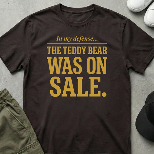 Printify Teddy-Bear My Defence T-Shirt Dark Chocolate / S