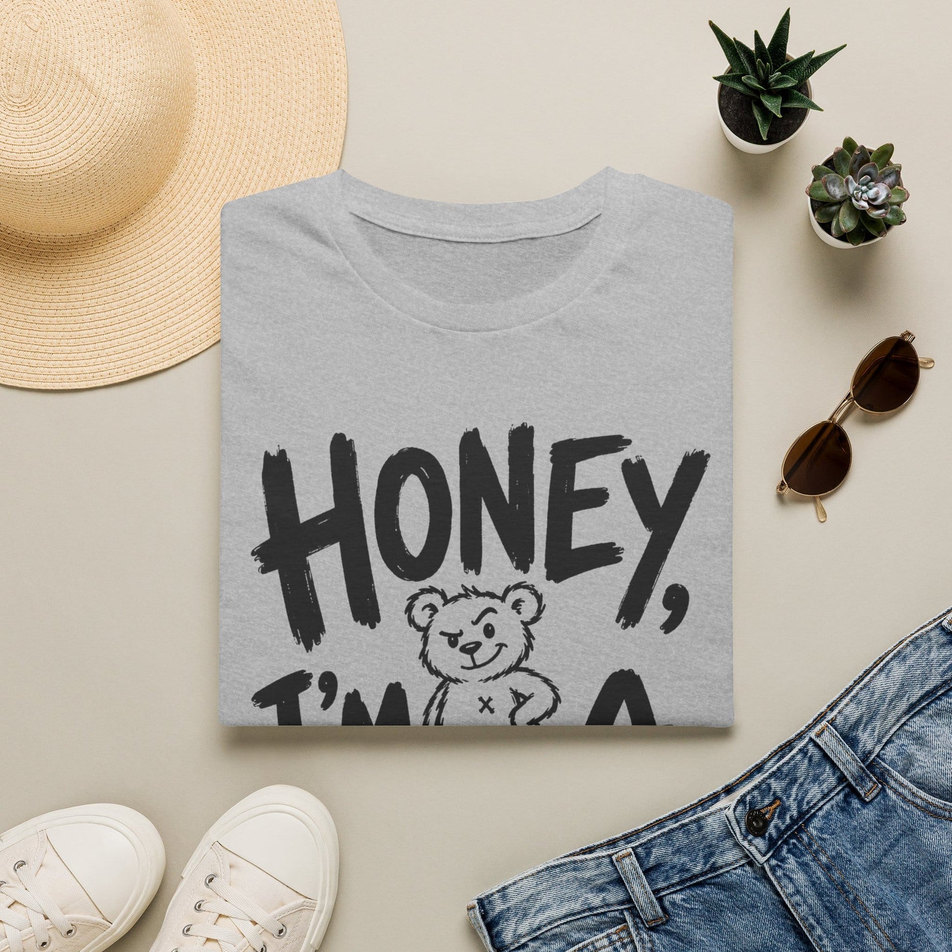 Printify Teddy-Bear I'm a Problem T-Shirt Sport Grey / S