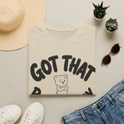 Printify Teddy-Bear I've Got Energy T-Shirt Sand / S