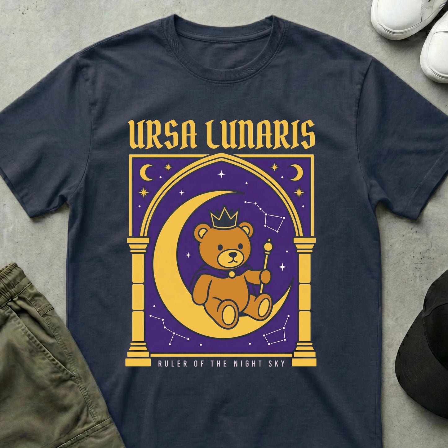 Cool Teds Teddy-Bear Ursa Lunaris T-Shirt Navy / S