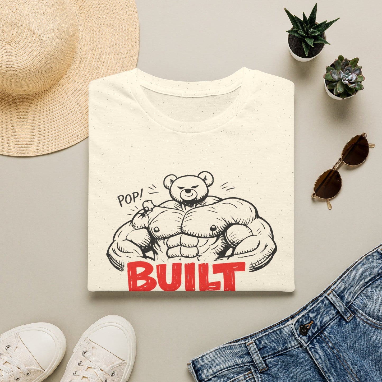 Printify Teddy-Bear Big Bear T-Shirt Natural / S