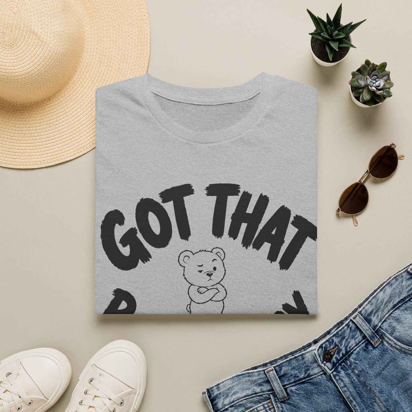 Printify Teddy-Bear I've Got Energy T-Shirt Sport Grey / S