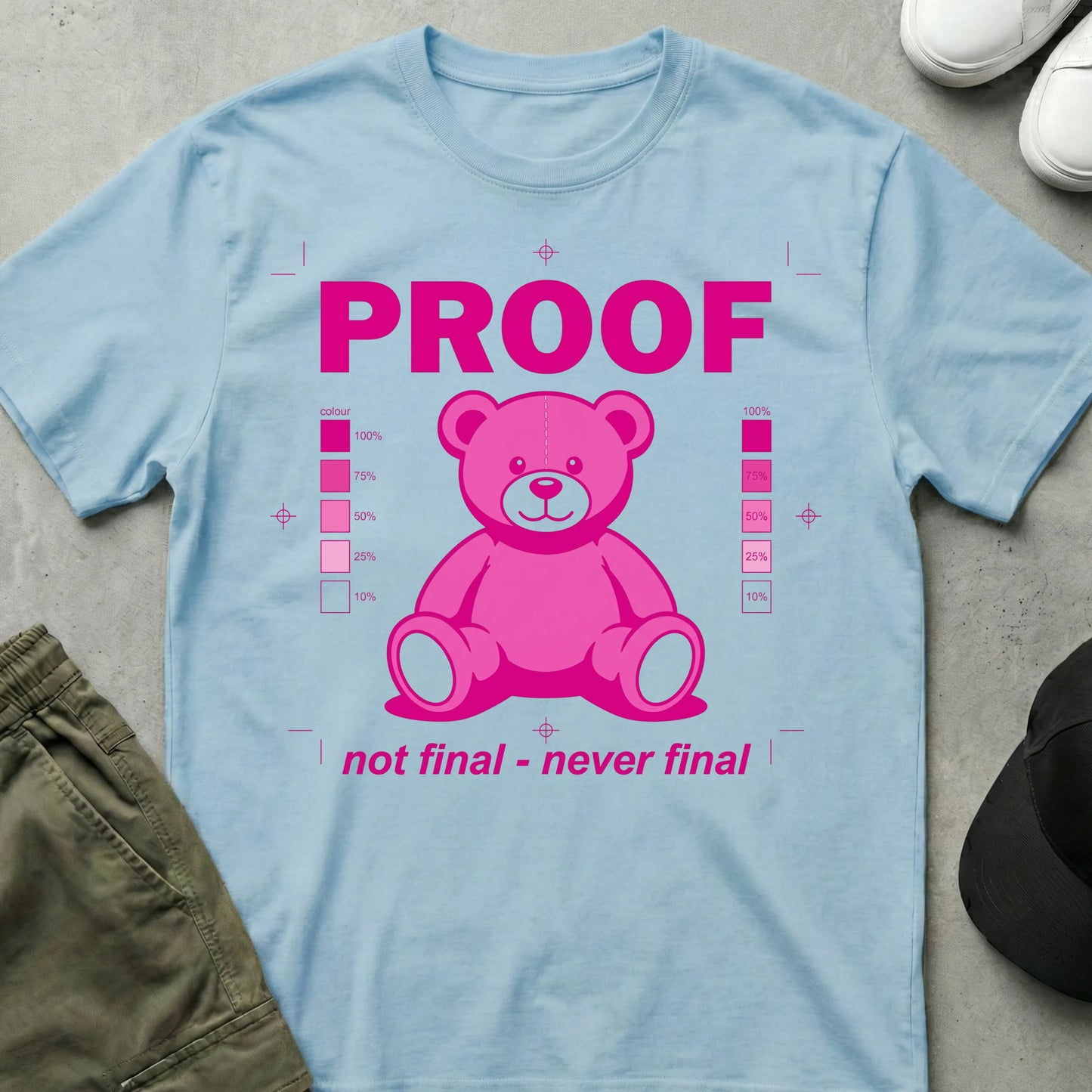 Cool Teds Teddy-Bear Proof T-Shirt Light Blue / S