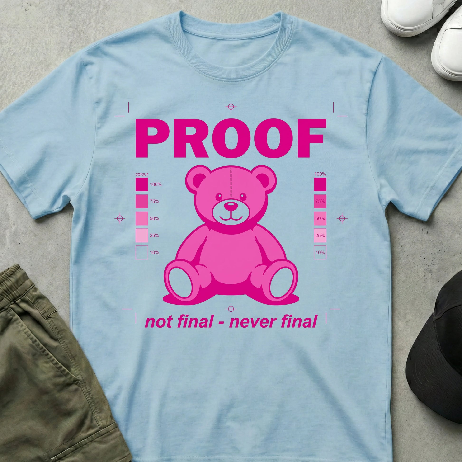 Cool Teds Teddy-Bear Proof T-Shirt Light Blue / S
