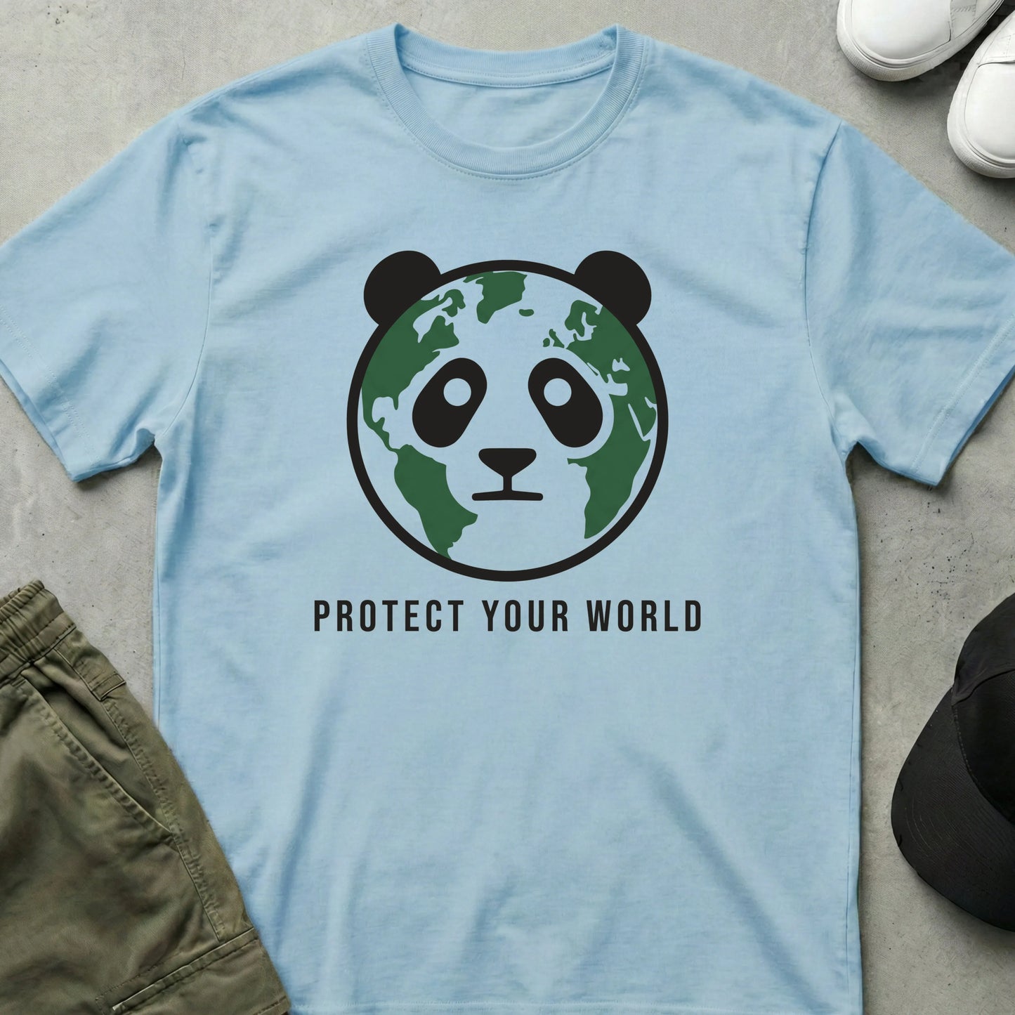 Protect Your World T-Shirt Light Blue