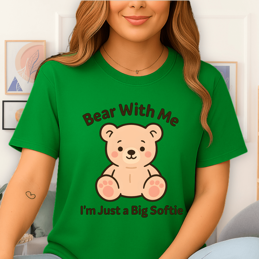 Cool Teds Teddy-Bear Softie Bear T-Shirt Irish Green / S