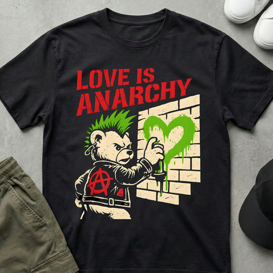Cool Teds Teddy-Bear Anarchy T-Shirt Black / S