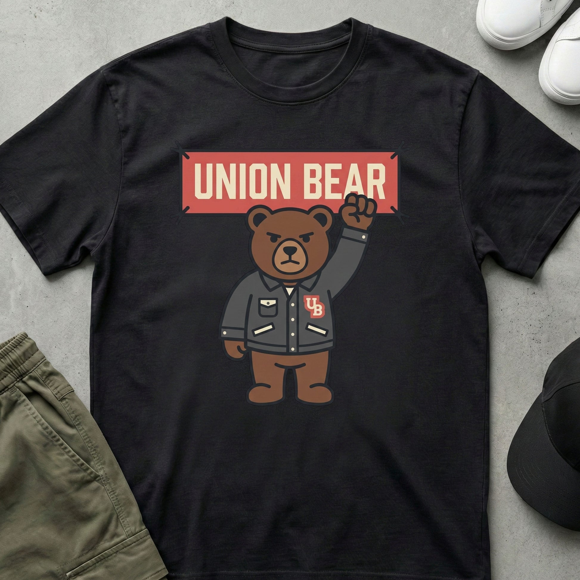 Bear Union T-Shirt Black