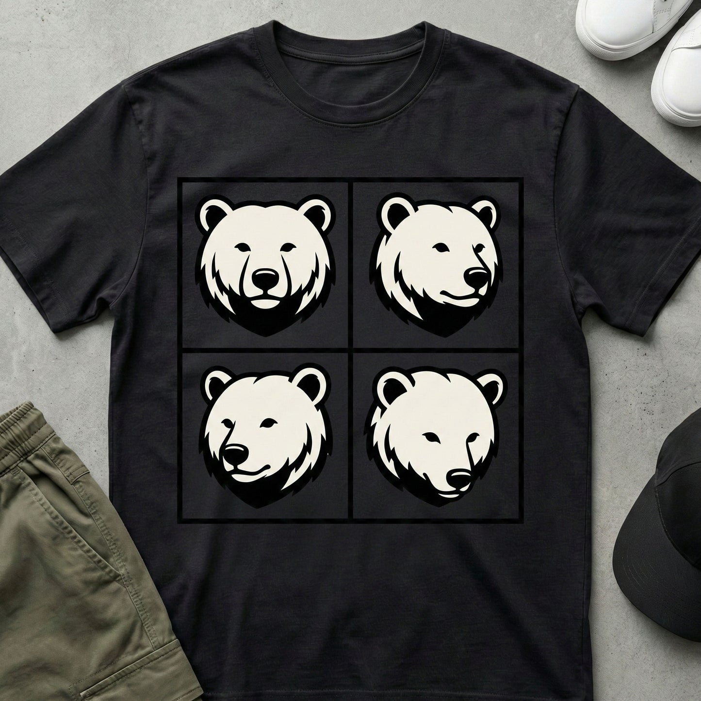 Grizzly Grid T-Shirt Black