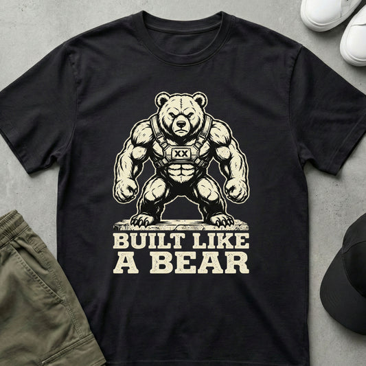 Built Like A Bear T-Shirt Black