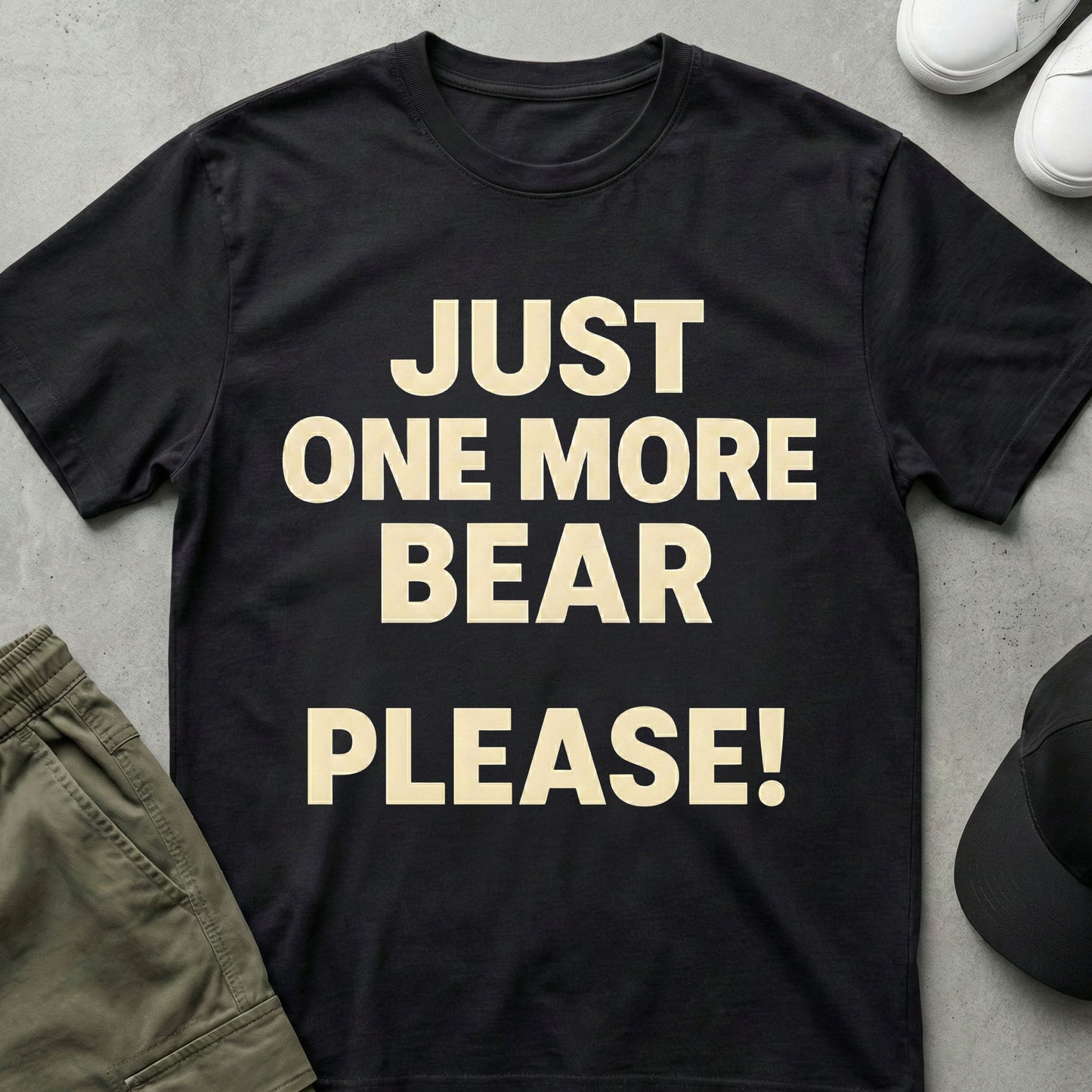 Bear Please T-Shirt Black