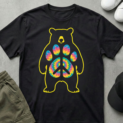 Peace Bear T-Shirt Black