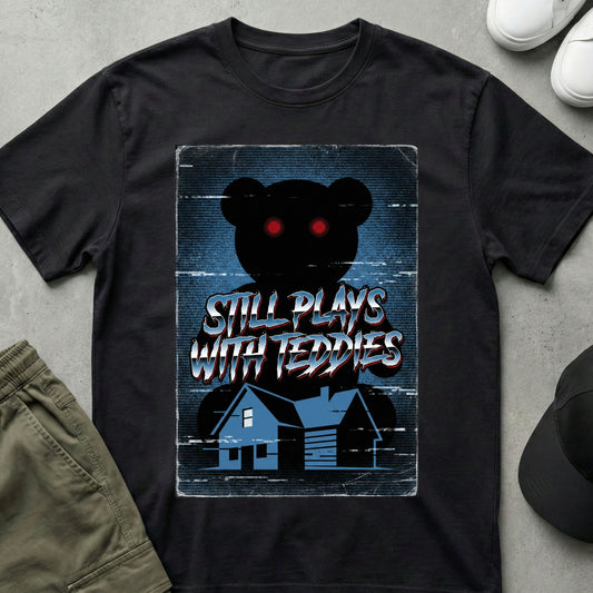 Cool Teds Teddy-Bear Haunted Playtime T-Shirt Black / S