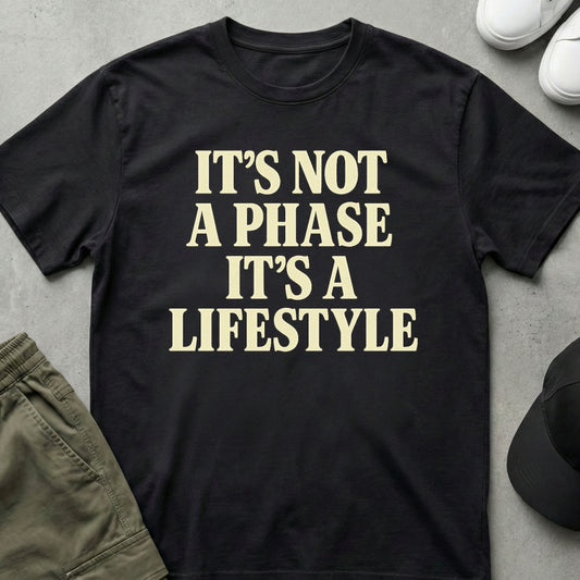 Cool Teds Teddy-Bear Not a Phase T-Shirt Black / S