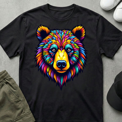 Psychedelic Bear T-Shirt Black