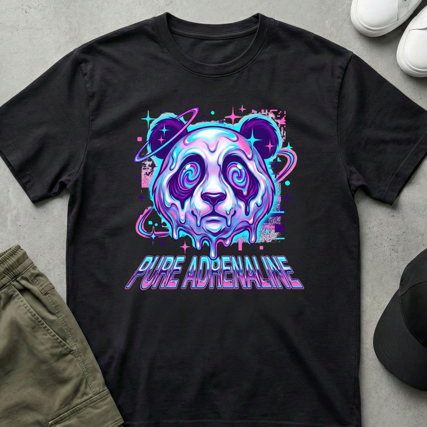 Cosmic Swirl T-Shirt Black