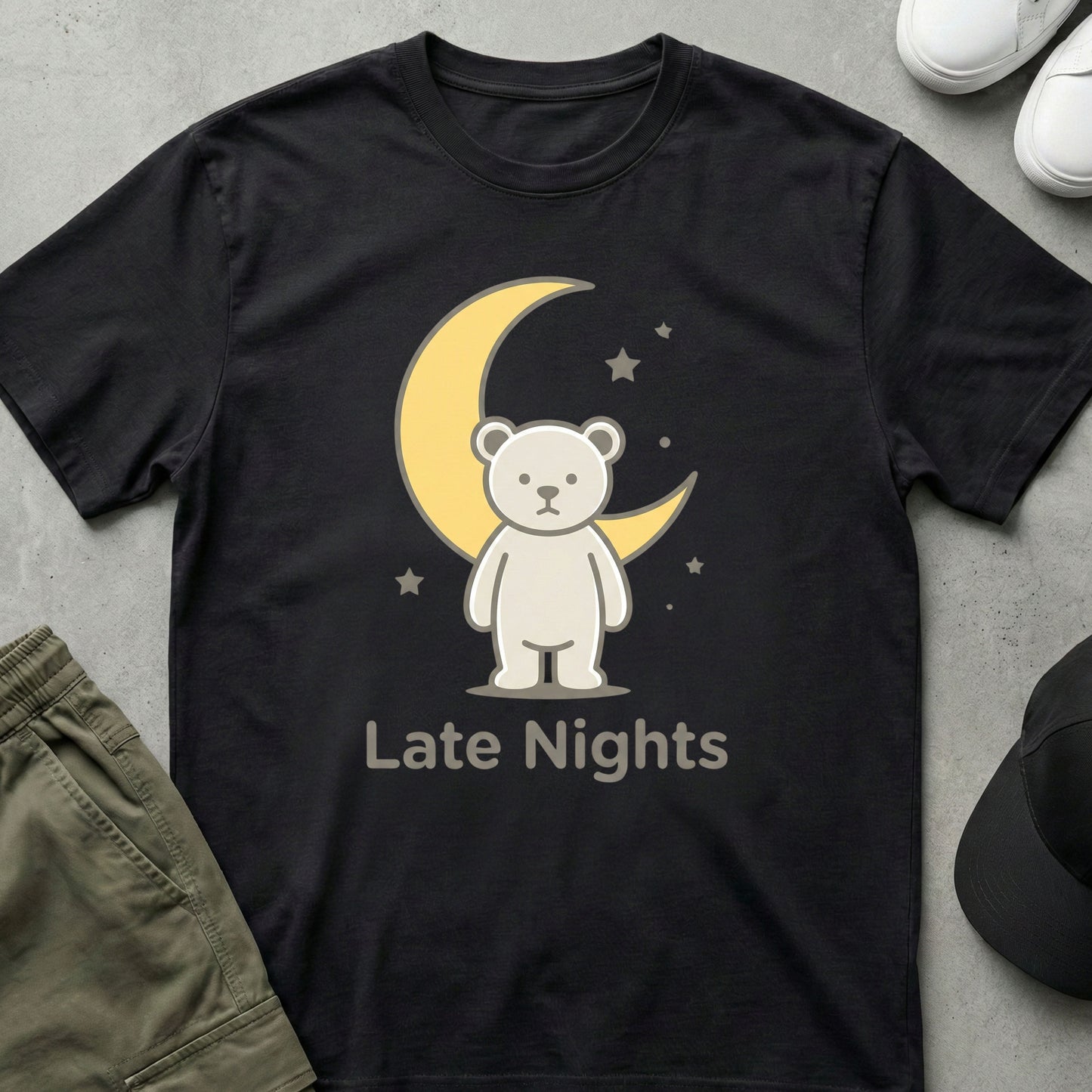 Late Nights T-Shirt Black