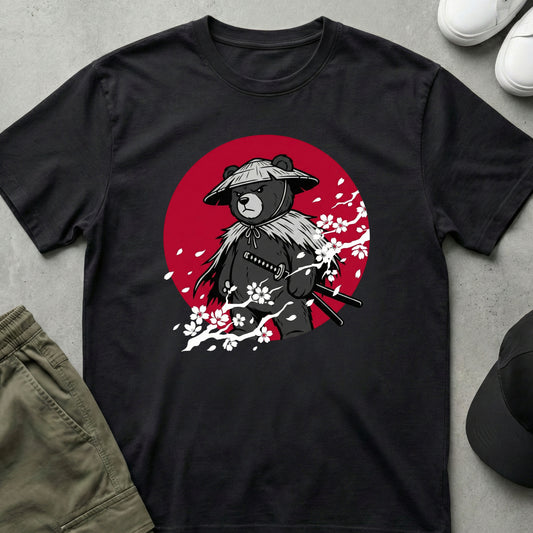 Cool Teds Teddy-Bear Ronin Bear T-Shirt Black / S