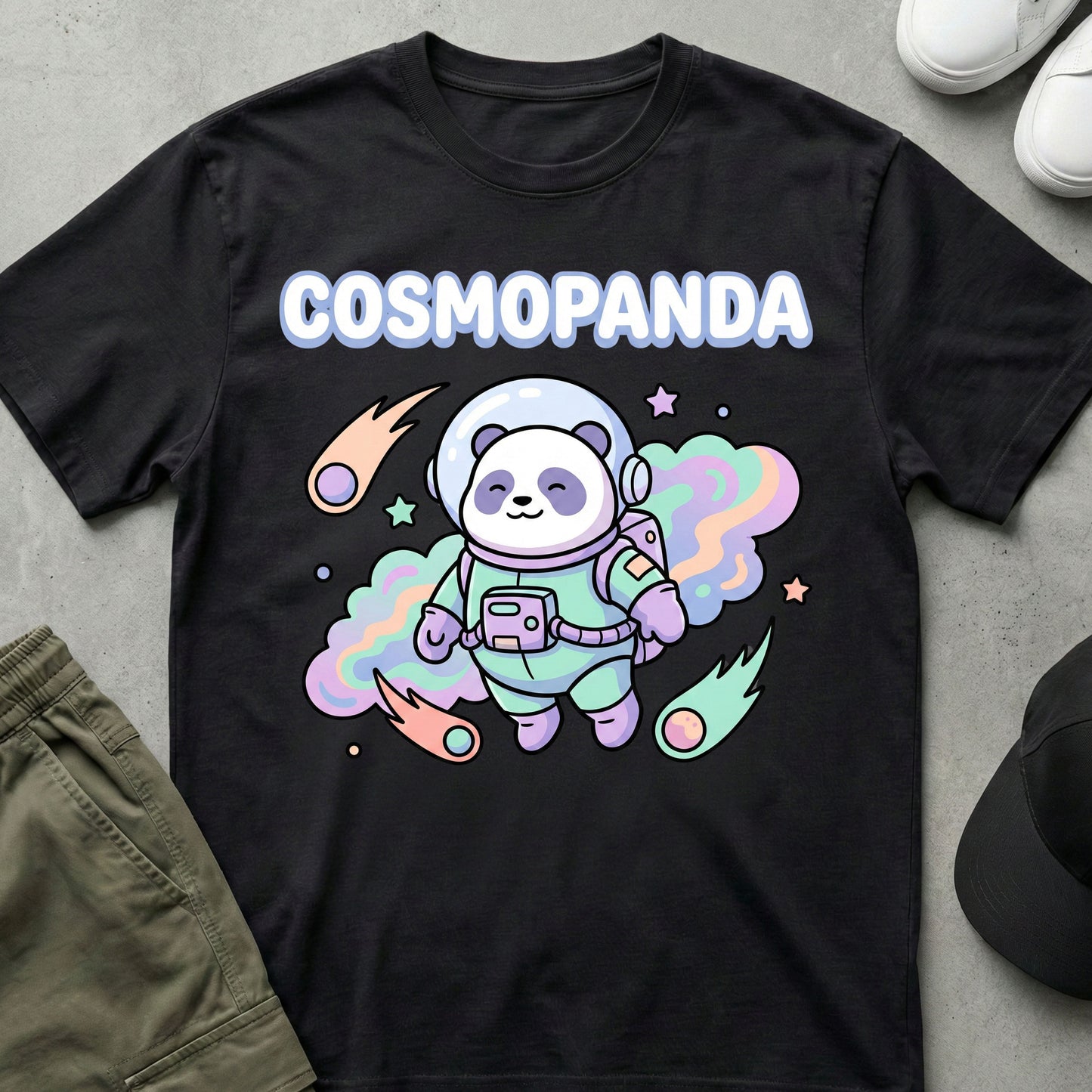 CosmoPanda T-Shirt Black