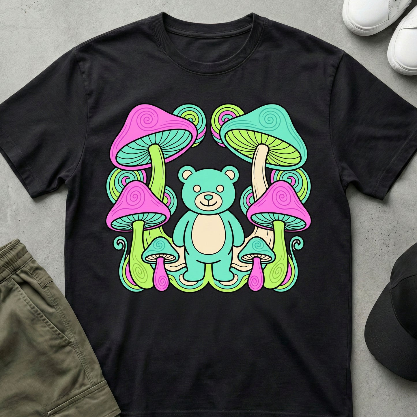 Shroom Grove T-Shirt Black
