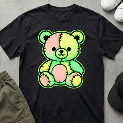 Cool Teds Teddy-Bear Kawaii Glow T-Shirt Black / S