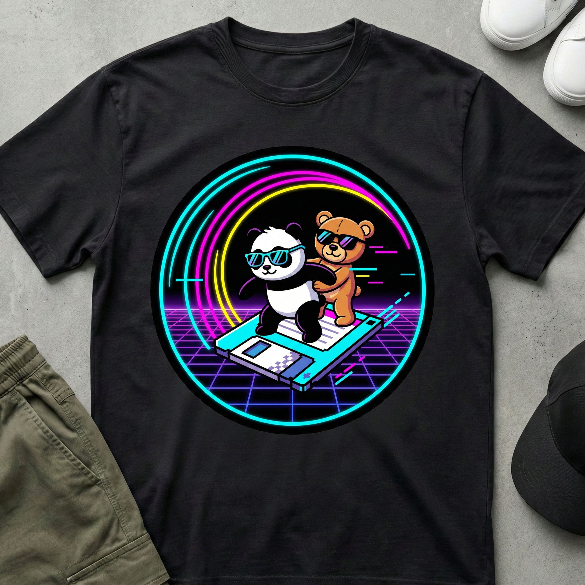 Disk Duo T-Shirt Black