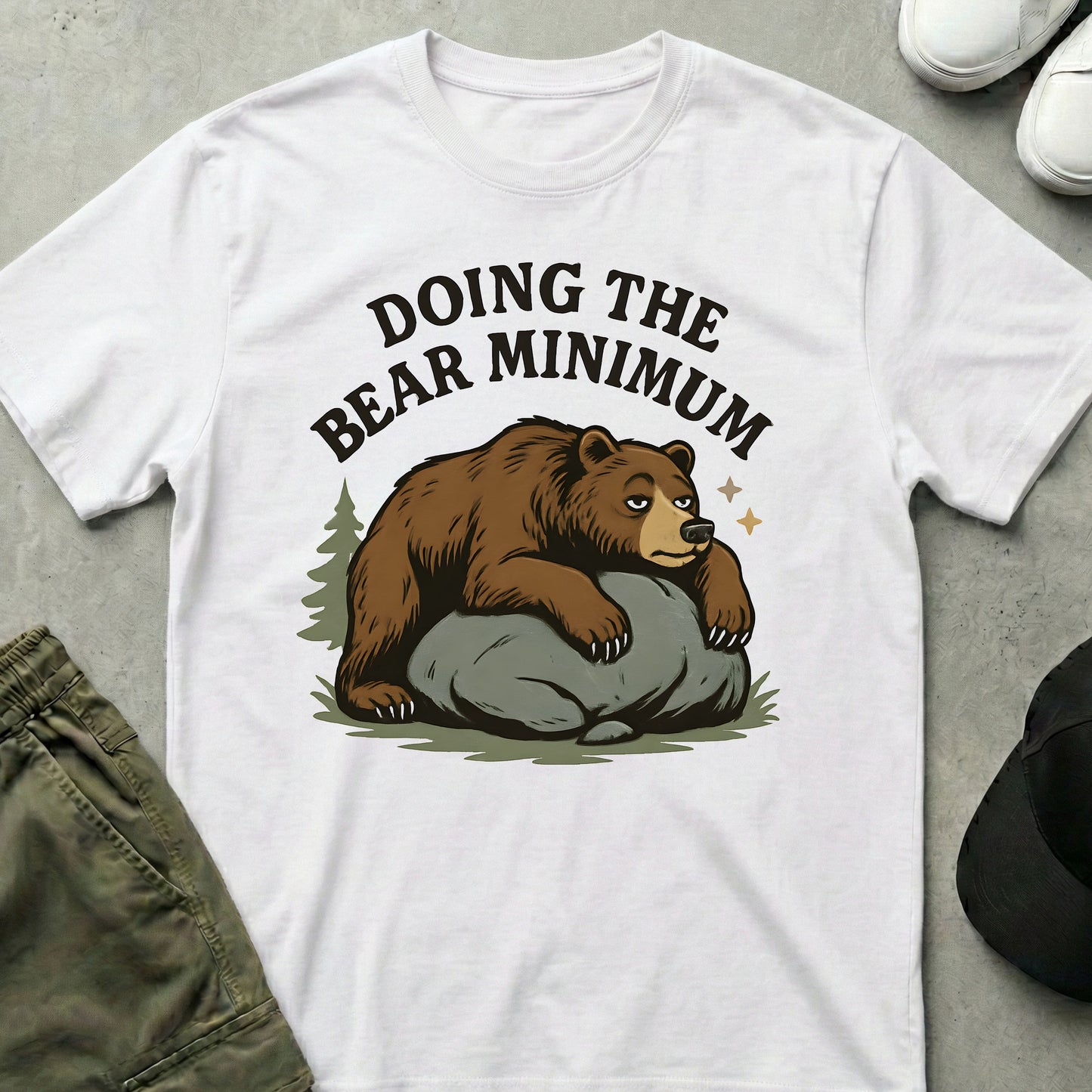Bear Minimum T-Shirt White