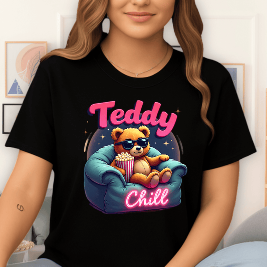 Popcorn Ted T-Shirt Black