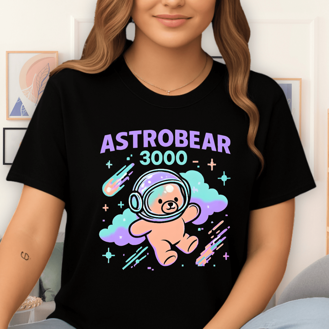 Cool Teds Teddy-Bear Astrobear T-Shirt Black / S