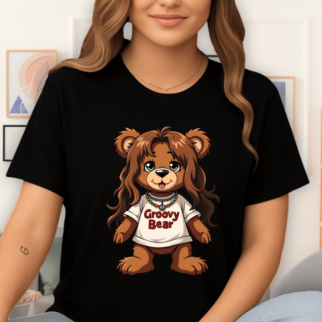 Groovy Bear T-Shirt Black