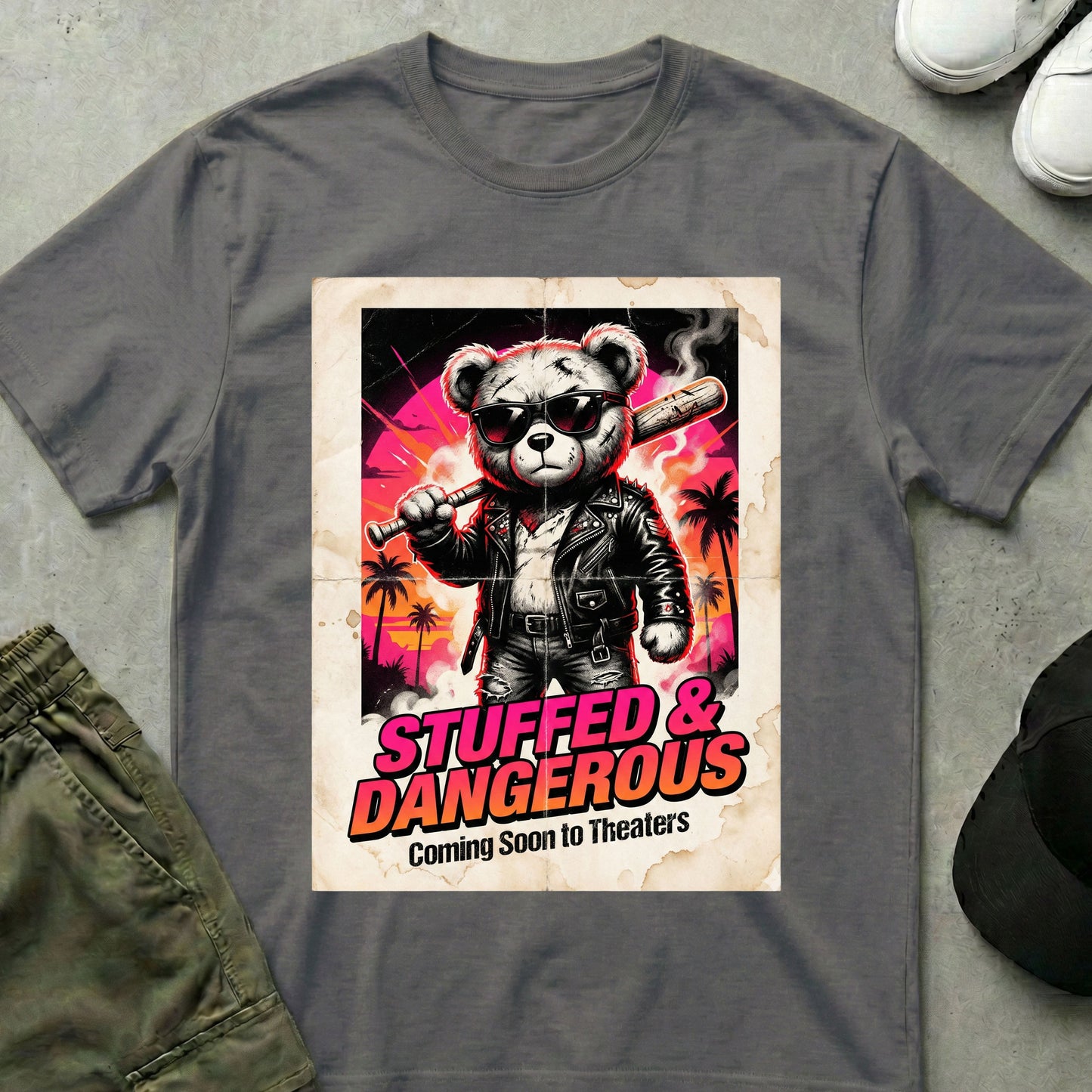 Grindhouse Bear T-Shirt Charcoal