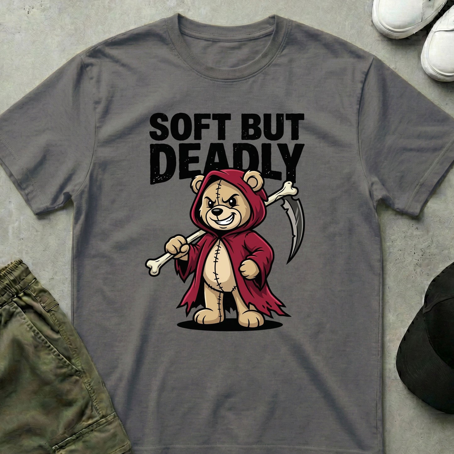 Soft but Deadly T-Shirt Charcoal