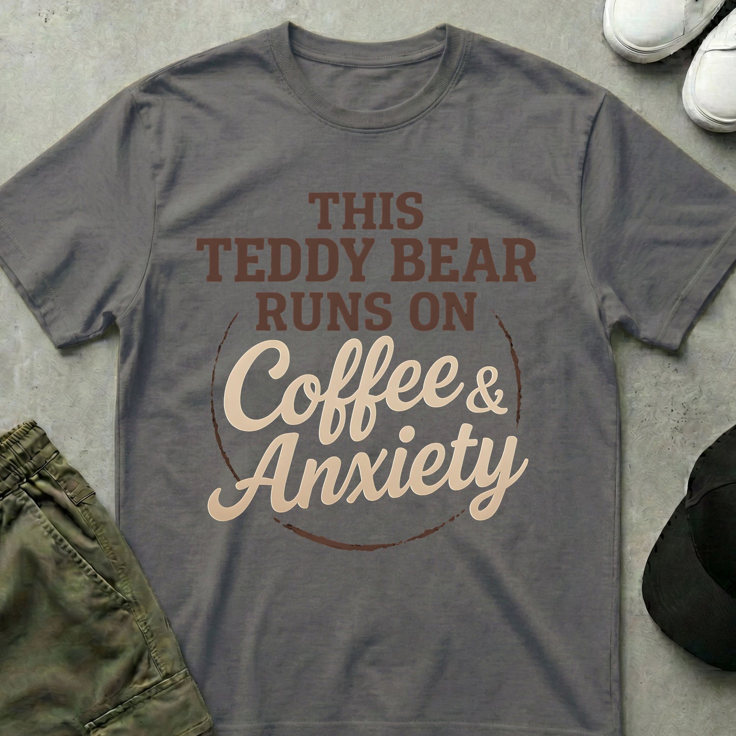 Coffee Bear T-Shirt Charcoal
