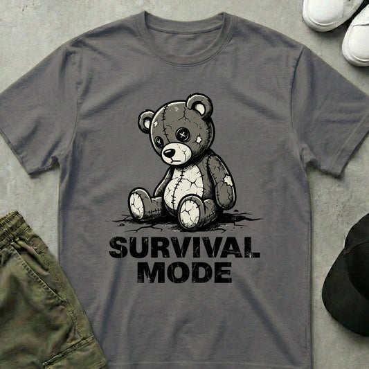 Cool Teds Teddy-Bear Survival T-Shirt Charcoal / S