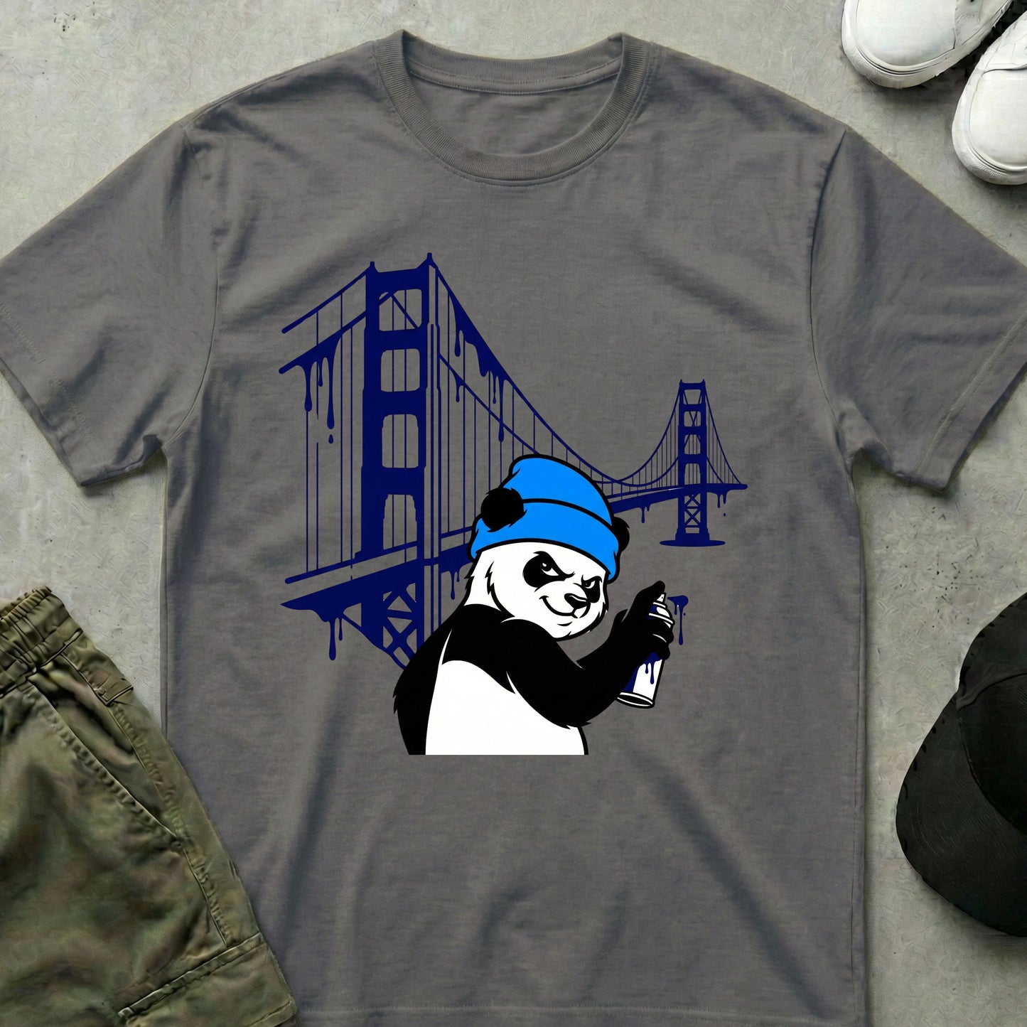 Bay Beanie T-Shirt Charcoal